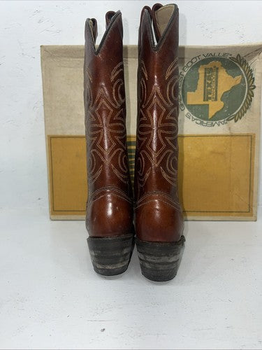 New Women’s Brown Texas Brand Cowboy Boots. L243 5.5 5 1/2 M. 20-61