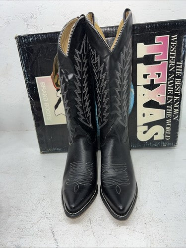 New Women’s Black Texas Brand Cowboy Boots. 4800 7 M. 18-103