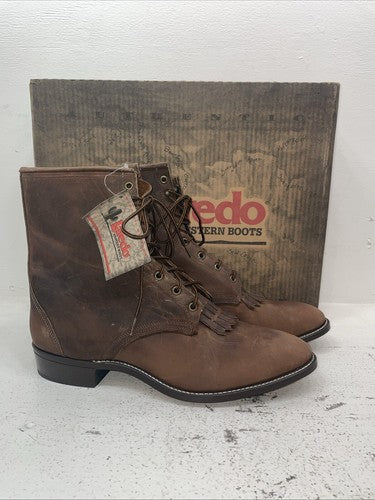 New Men’s Brown Lace Up Laredo Cowboy Boots. 28 1225 13 E E. 10-43