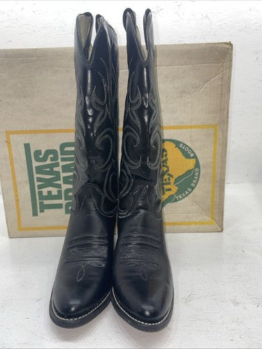 New Women’s Black Texas Brand Cowboy Boots. 4700 7 M. 18-32