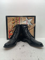 New Men’s Black Lace Up Texas Brand Cowboy Boots. 8850 11 D. 9-26