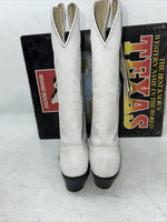 New Women’s White Texas Brand Cowboy Boots. L 198917 7.5 7 1/2 M. 17-72