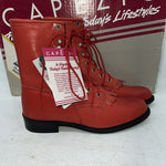 New Women’s Red Lace Up Capezio Cowboy Boots. L 503 7.5 7 1/2 M. 17-77
