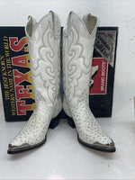 New Women’s White Texas Brand Cowboy Boots. 4207 6.5 6 1/2 M. 18-6