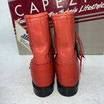New Women’s Red Lace Up Capezio Cowboy Boots. L 503 7.5 7 1/2 M. 17-77