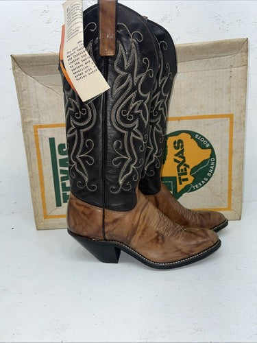 New Women’s Brown Texas Brand Cowboy Boots. 4801 5.5 5 1/2 M. 20-59