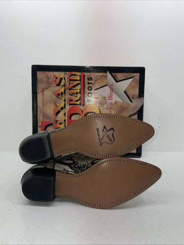 New Women’s Black Snake Skins Texas Brand Cowboy Boots. 4841 8.5 8 1/2 M. 15-27