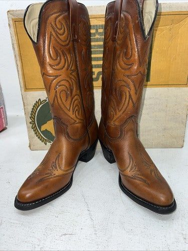 New Women’s Brown Texas Brand Cowboy Boots. L 144 7.5 7 1/2 M. 17-14
