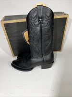 New Men’s Tall Western Boots. Black Deertan Boot. Size 9 1/2. 7-6