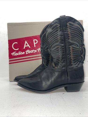 New Women’s Black Capezio Cowboy Boots. L 280 9 M. 15-93