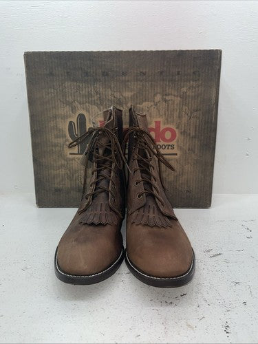 New Men’s Brown Lace Up Laredo Cowboy Boots. 28 1225 13 E E. 10-43
