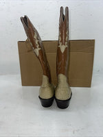 New Women’s Tan The Sanders Cowboy Boots. 5.5 5 1/2 B. 20-53
