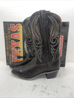 New Men’s Brown Texas Brand Cowboy Boots. 7901 11 D. 9-92