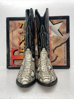 New Women’s Black Snake Skins Texas Brand Cowboy Boots. 4841 8.5 8 1/2 M. 15-27