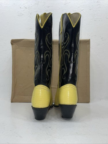 New Women’s Yellow Texas Brand Cowboy Boots. L 1991018 M. 16-77