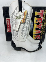 New Women’s White Texas Brand Cowboy Boots. 4627 6.5 6 1/2 M. 19-104