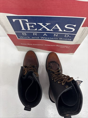 NEW Men’s Brown/black American Bootmaker Western Boot Laced Size 9m. 3-1