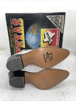 New Women’s White Texas Brand Cowboy Boots. 4207 7.5 7 1/2 M. 17-20 