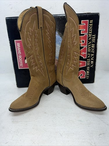 New Women’s Brown Texas Brand Cowboy Boots. 4906 7.5 7 1/2 M. 17-92
