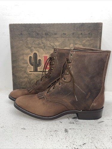New Men’s Brown Lace Up Laredo Cowboy Boots. 28 1225 13 E E. 10-43