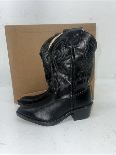 New Children’s Black Bronco Cowboy Boots. 6 D. 24-11