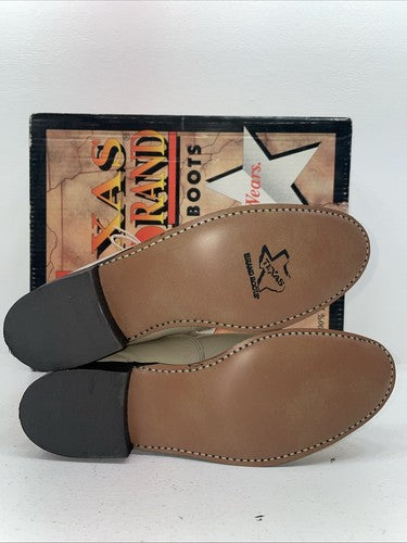 New Women’s Cream Lace Up Texas Brand Cowboy Boots. 4469 9 M. 15-102