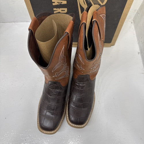NEW DBL barrel Brand Western Brown Cowboy Boot Youth Size 4. #1-7