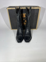New Women’s Western Boots. Black Color Boot With Rhinestones. Size 8.5. 16-5