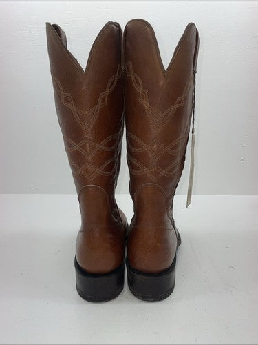 New Women’s Brown Sanders Cowboy Boots. 4060 8 B. 16-9