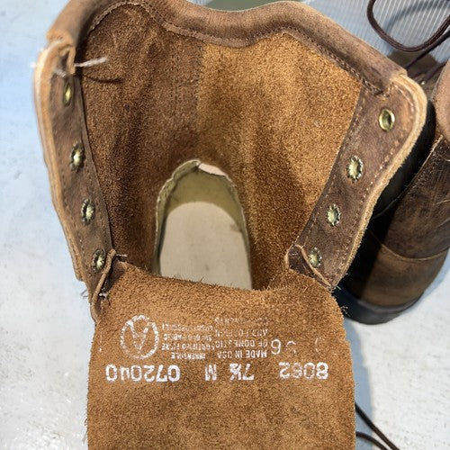 New Women’s Brown Lace Up Acme Cowboy Boots. 072040 7.5 7 1/2 M. 17-46