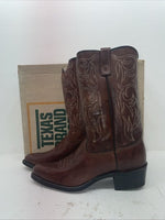 New Men’s Brown Texas Brand Cowboy Boots. 7313 11.5 11 1/2 D. 9-83