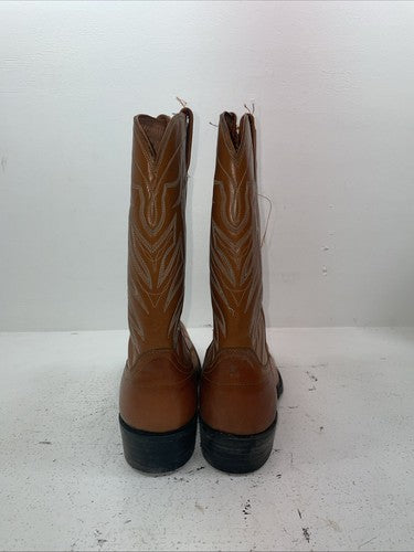 New Men’s Orange Cowtown Cowboy Boots. T 214 13.5 13 1/2 D. 10-23