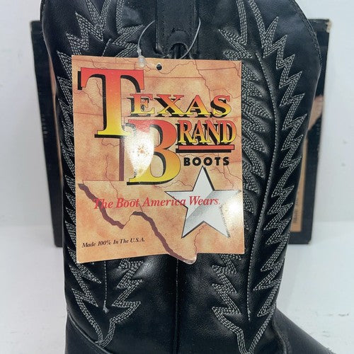 New Women’s Black Texas Brand Cowboy Boots. 4870 9.5 9 1/2 M. 16-132