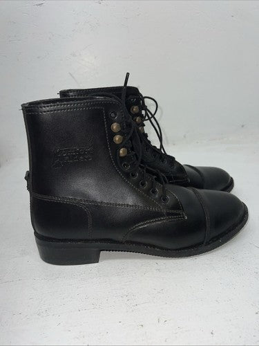 New Women’s Black Lace Up Comfort Riders English Riding Boots. 23 4731 8. 12-72