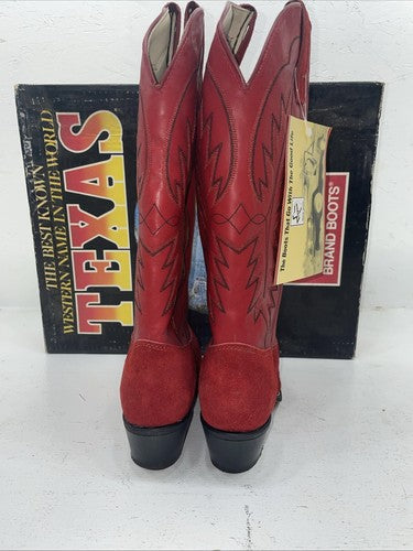 New Women’s Red Texas Brand Cowboy Boots. L 490692 7 M. 18-17