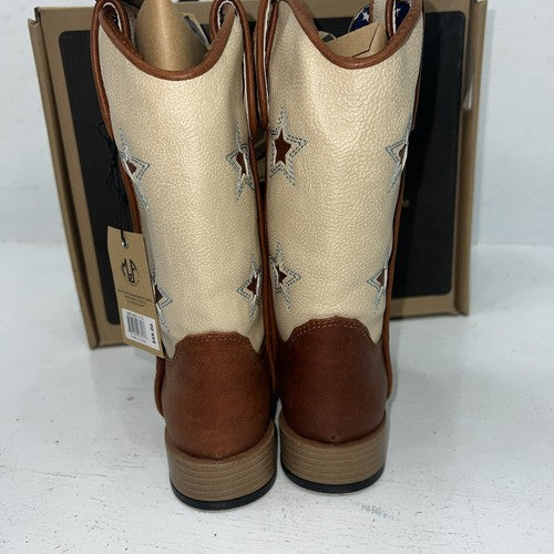 New Children’s Brown DBL Barrel Cowboy Boots. 11.5 11 1/2. 2-101