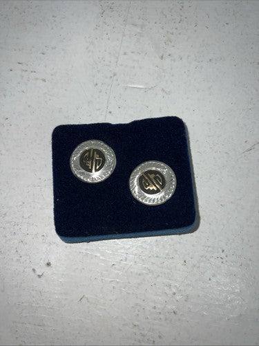 New Women’s Montana Silversmiths Silver Gold Round Earrings. ER354 A-19