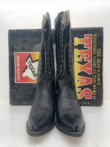 New Women’s Black Texas Brand Cowboy Boots. 4800 8.5 8 1/2 M. 16-107