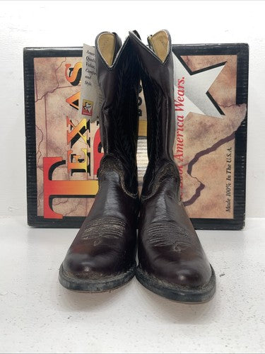 New Women’s Cherry Black Texas Brand Cowboy Boots. 4003 9 M. 15-112