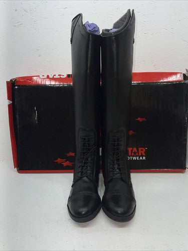 New Women’s Black EQUISTAR English Riding Boots. 467522 9.5 9 1/2 W. 12-121
