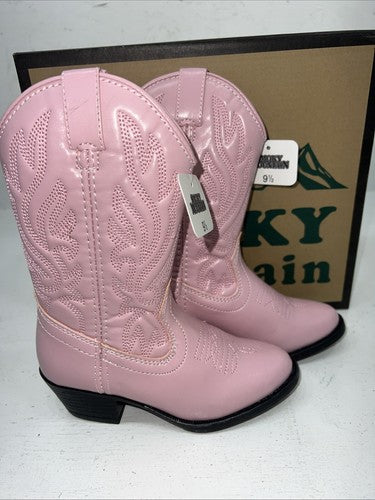 New Children’s Pink Smoky Mountain Cowboy Boots. 1058JC. 9.5 9 1/2 24-26