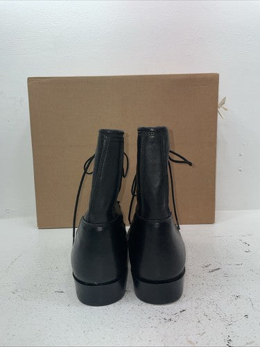 New Men’s Black Lace Up J Chisholm Cowboy Boots. 02000 12 D. 10-62
