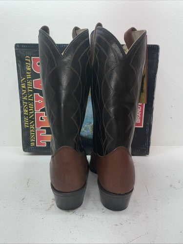 New Men’s Brown Texas Brand Cowboy Boots. 5101 11 D. 8-16