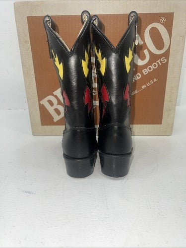 New Children’s Black Bronco Cowboy Boots.  8.5 8 1/2 D 24-10