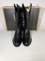New Men’s Tall Western Boots. Black Deertan Boot. Size 9 1/2. 7-6