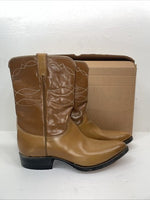 New Men’s Brown Justin Cowboy Boots. L 7042 11.5 11 1/2 D. 9-38