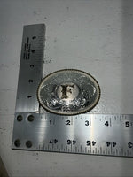 New Women’s Montana Silversmiths Medium Oval “F” Belt Buckle. 700F A-109