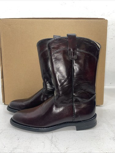 New Women’s Cherry Black Texas Brand Cowboy Boots.  6823 7 M. 18-71