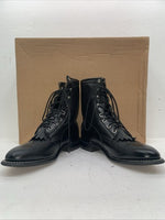 New Women’s Black Lace Up Texas Brand Cowboy Boots. 4440 9 M. 15-104