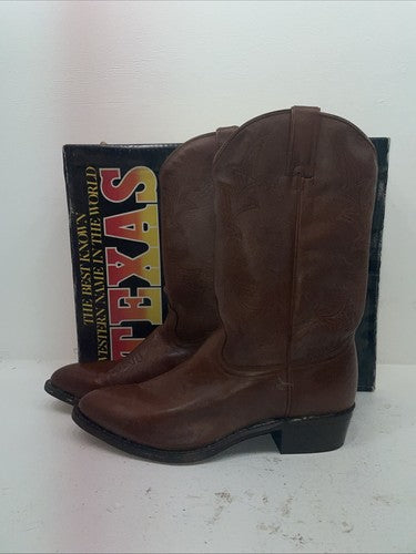 New Men’s Brown Texas Brand Cowboy Boots. 7864 12 D. 9-82